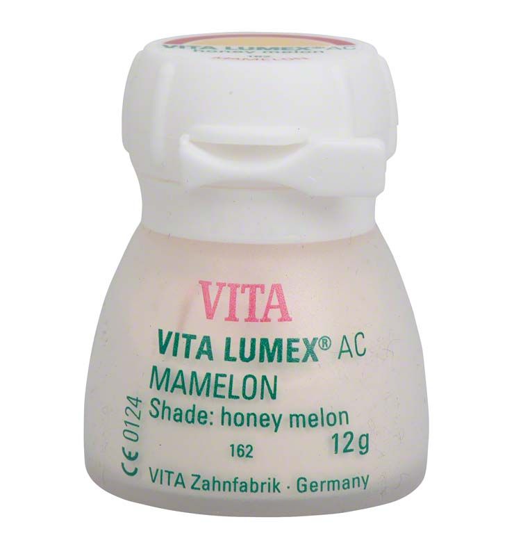 VITA LUMEX® AC Mamelon 12g Zahnmassenflasche mit Aufschrift in Deutsch.