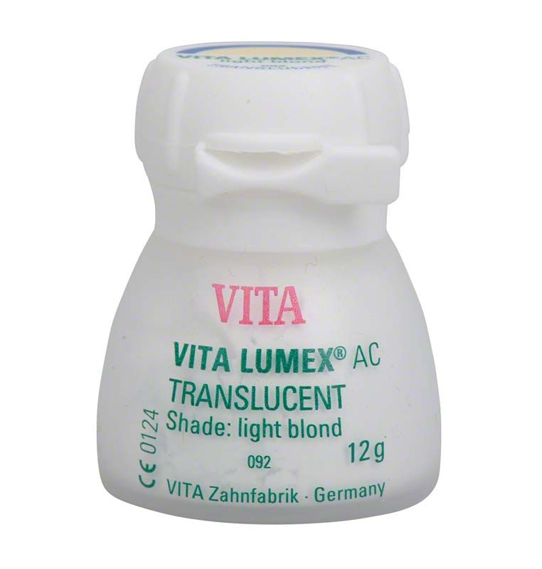 VITA LUMEX® AC Translucent 12g in hellblonder Farbnuance, Produktverpackung.