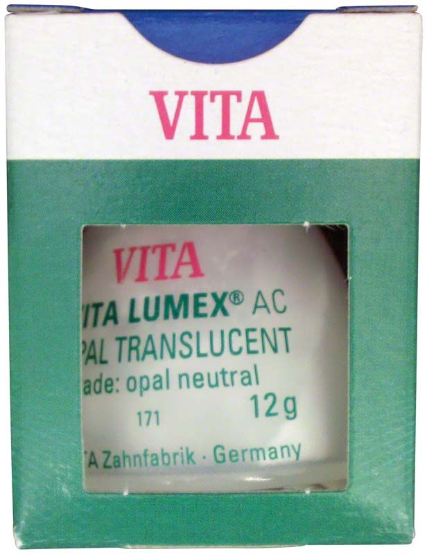 VITA LUMEX® AC Opal Translucent 12g Verpackung mit Sichtfenster.