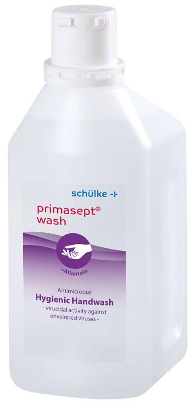 primasept® wash Flasche 1l mit Etikett für hygienische Handwäsche
