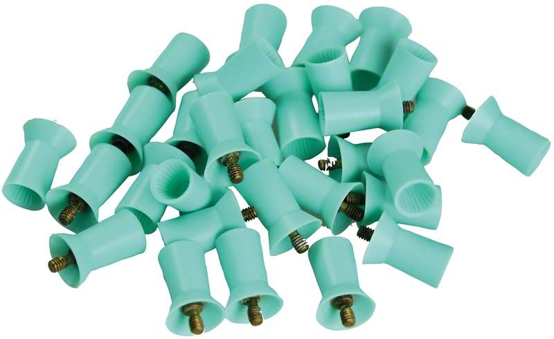 Einweg-Prophy Cups, türkis, weich gerippt, Schraubtyp, 30 Stück.