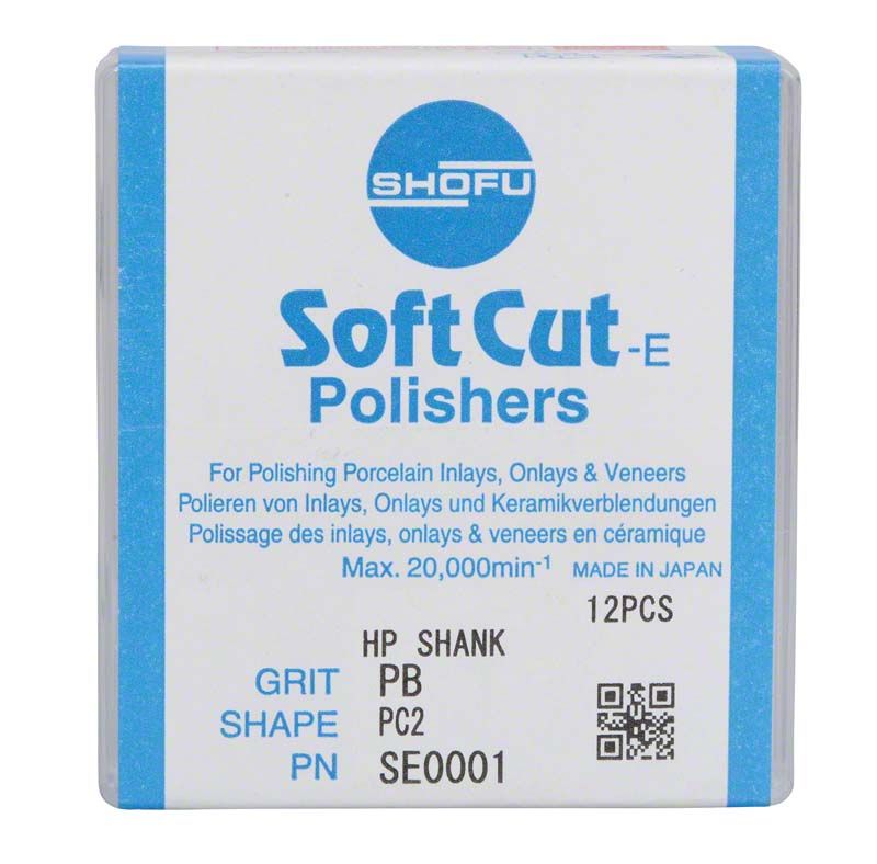 SoftCut-E HP PB Polierer PC2 Verpackung mit blauer Schaftmarkierung.