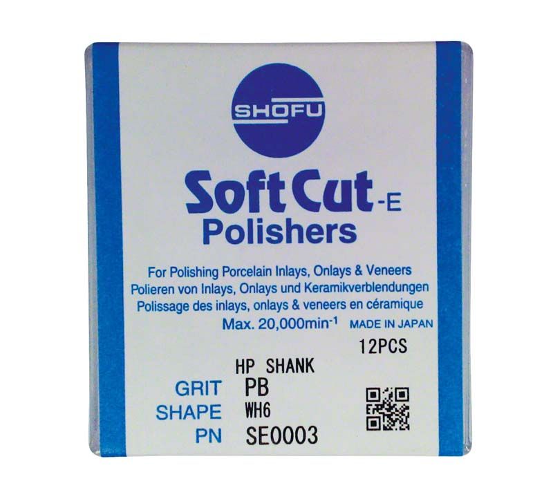 SoftCut-E HP PB Polierer WH6 Verpackung mit blauer Schaftmarkierung.