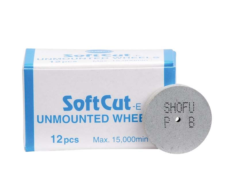 Weiches SoftCut-E HP PB Polierer-Rad vor Verpackung.