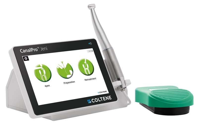 CanalPro™ Jeni Endomotor Set mit Winkelstück und digitalem Display.