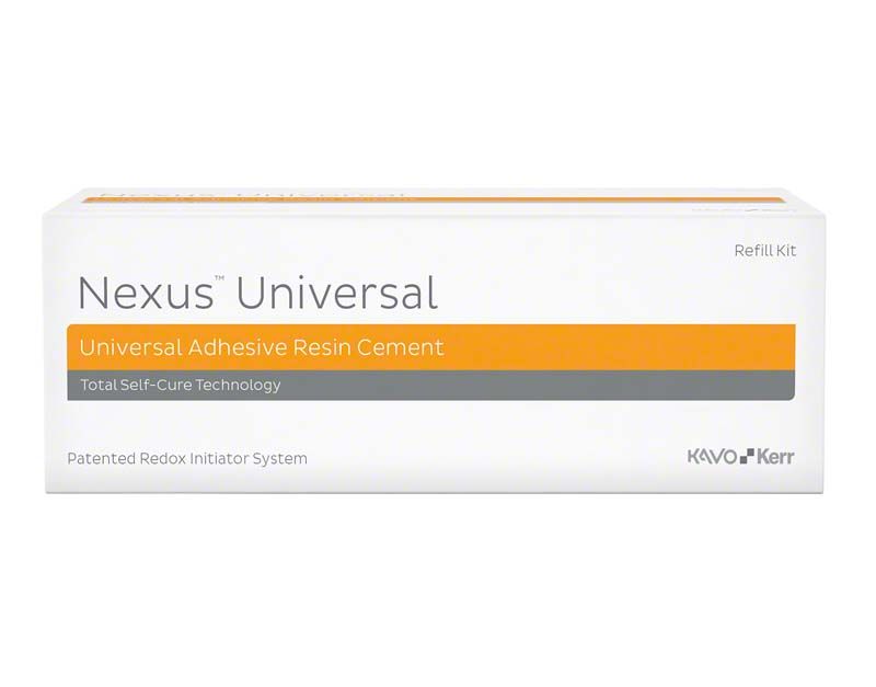 Nexus Universal Nachfüllpackung in Gelb mit Produktinformationen auf der Verpackung.