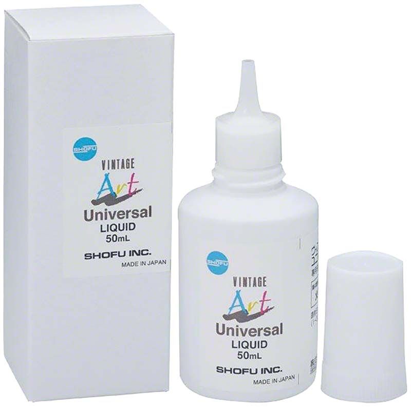 Weiße Flasche Vintage Art Universal Liquid mit Verpackung, 50 ml.