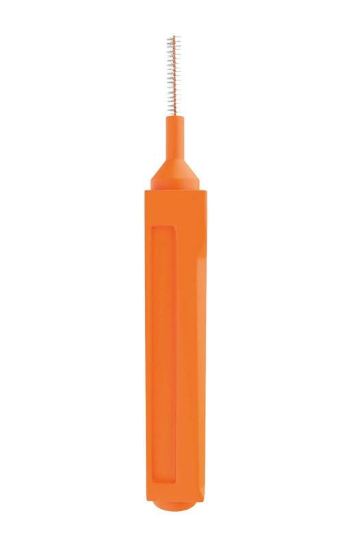 Orange Interdentalbürste Mara Expert Premium Line mit feinen Borsten.