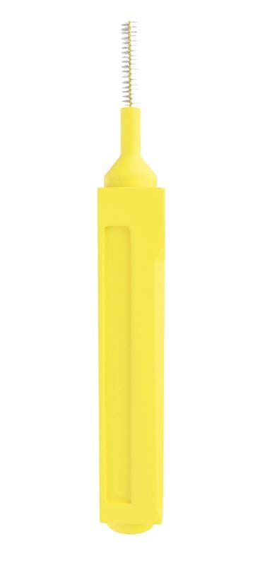 Interdentalbürste Mara Expert Premium Line Zip gelb mit weichen Borsten.