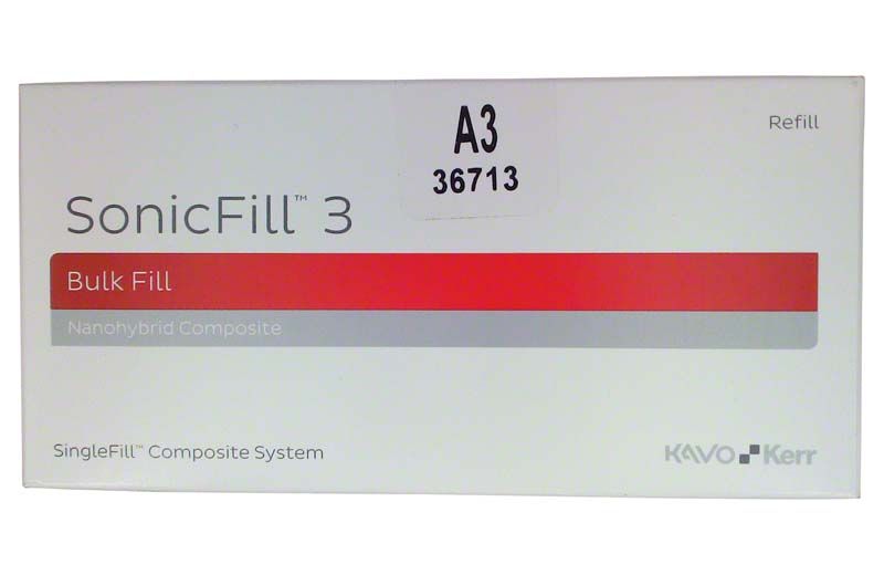 SonicFill™3 Bulk-Fill-Komposit A3 Verpackung mit Markenlogo.
