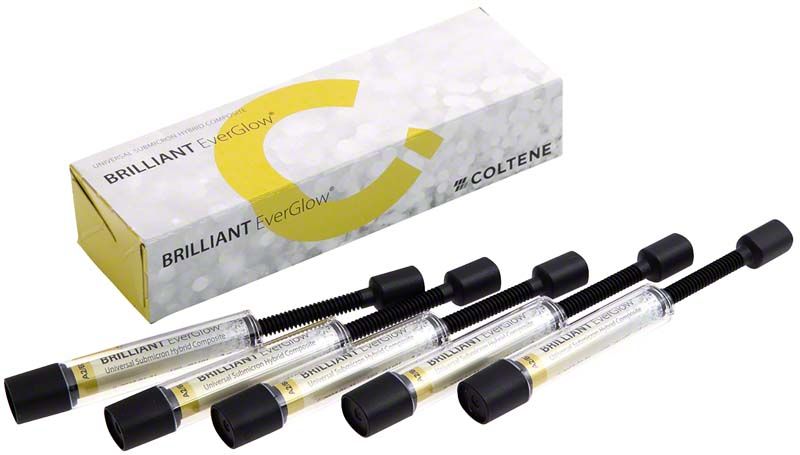 Brilliant EverGlow™ Eco Pack Spritzen A2/B2 vor Verpackung.