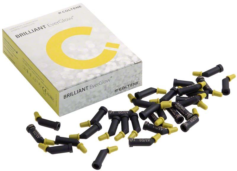 BRILLIANT EverGlow™ Eco Pack Tips A3/D3 vor Verpackung auf weißem Hintergrund