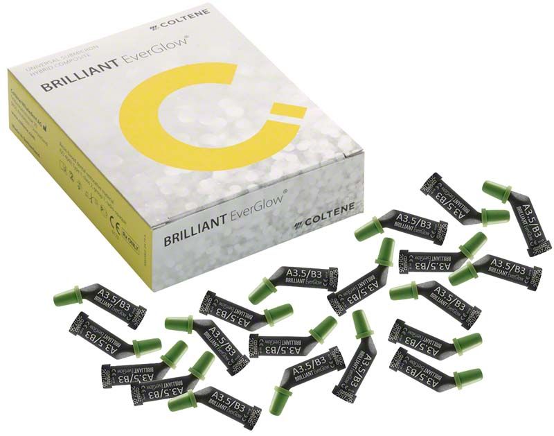 BRILLIANT EverGlow™ Eco Pack Tips A3,5/B3 mit Verpackung und Kompositfüllung.