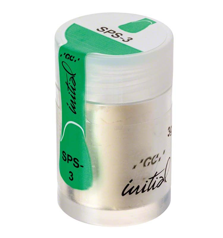 Signalgelbe Initial™ Spectrum Stain SPS-3 Pulver in transparenter Dose.