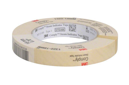 3M™ Comply™ Indikatorband-Rolle mit Dampfsterilisationsindikator und Produktaufdruck.