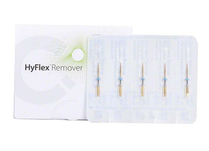 HyFlex™ Remover 30/.07 19mm Endodontie-Instrumente in Verpackung mit fünf Feilen.