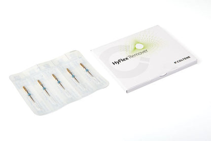 HyFlex™ Remover 30/.07 Feilen im Blister und Verpackung auf weißem Hintergrund.