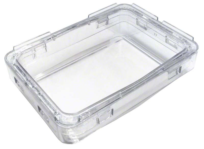 Transparente Asiga MAX™ Tray Max mit RFID-Chip für 3D-Drucker.