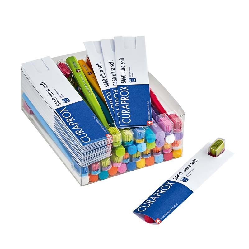 CURAPROX sensitive CS 5460 ultrasoft Zahnbürsten in verschiedenen Farben in Schachtel.