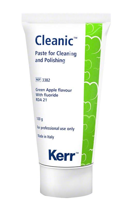 Cleanic™ Prophy-Paste mit Fluorid, Green Apple, 100g Tube.