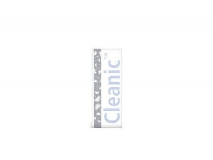 Cleanic™ Prophy-Paste mit Fluorid Tube Light in weißer Verpackung mit grauem Löwenzahn-Design.