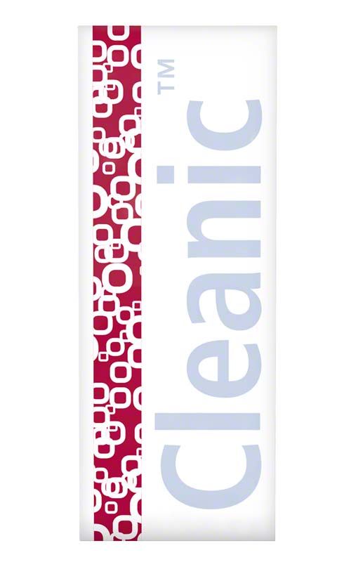 Cleanic™ Prophy-Paste mit Fluorid Tube Berry Burst Verpackung mit rotem Muster.