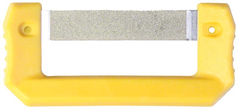 Streifenhalter PAUL mit gelbem Diamant-Separierstreifen, extra-feines Korn.