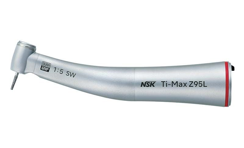 Ti-Max Z Winkelstück Typ Z95L rot mit Licht für Zahnmedizin.