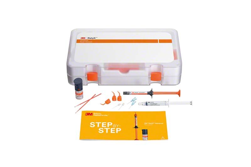 3M™ RelyX™ Universal Resin Cement Intro Kit mit Spritzen und Zubehör.