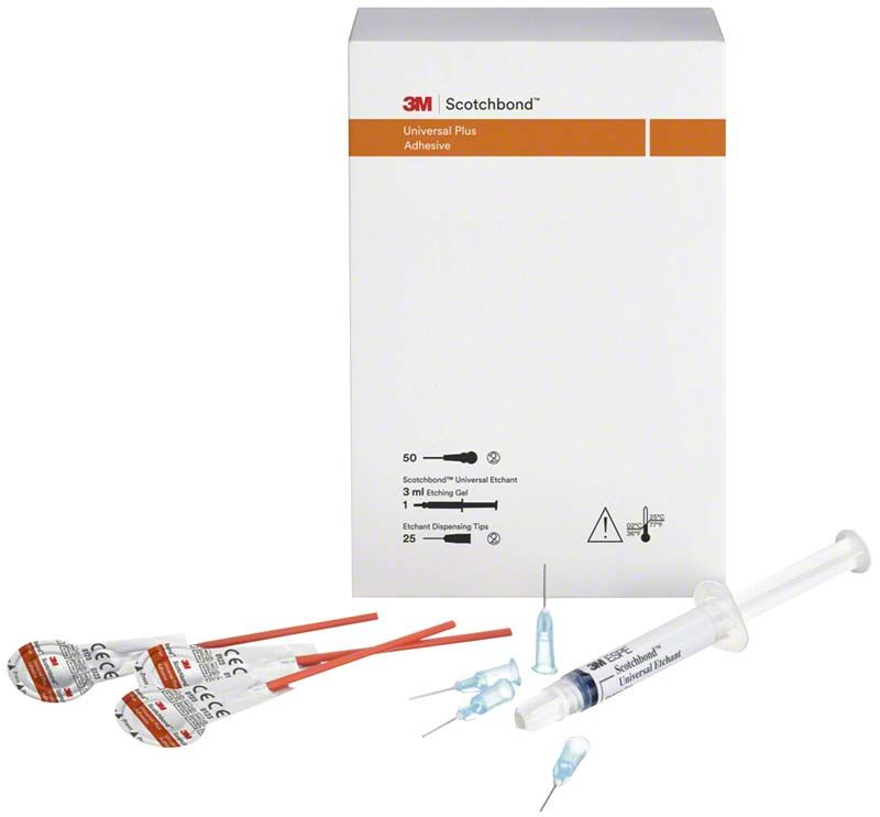 3M™ Scotchbond™ Universal Plus L-Pop Intro Kit mit Spritze und Applikationsspitzen.