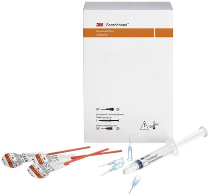 3M™ Scotchbond™ Universal Plus L-Pop Intro Kit mit Spritze und Applikationsspitzen.