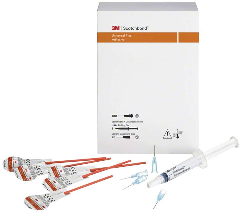 3M™ Scotchbond™ Universal Plus L-Pop 100er mit Applikatoren und Spritze.