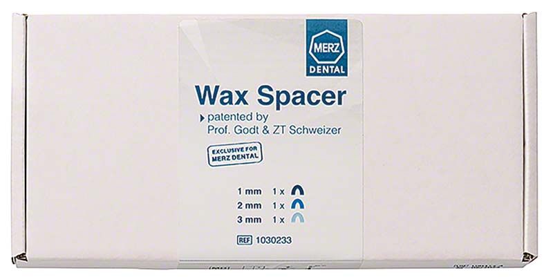 Verpackung der Wax Spacer Set von Merz Dental.