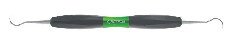 Zahnärztlicher Scaler Bliss H6-H7 mit schwarzem Griff und grünem Logo.