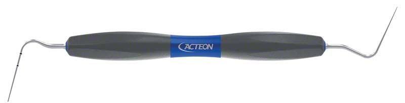 Wurzelkanal-Stopfer mit Silikongriff und doppelten Instrumentenspitzen.