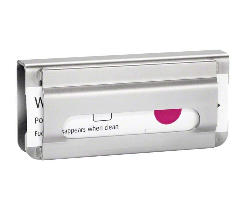 Wash-Sensor RDG Indikator in Edelstahlhalterung für Reinigungsgeräte.