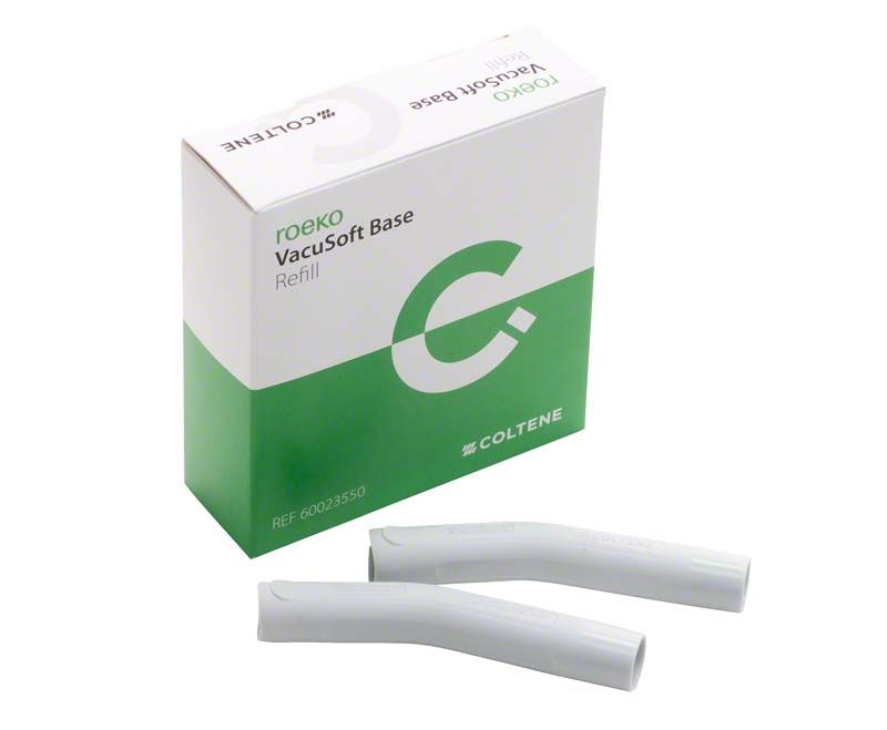 ROEKO VacuSoft Base Refill Verpackung mit zwei weißen Absaugkanülen.