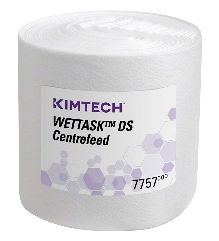 Kimtech® Wettask™ DS Wischtücher Rolle mit Etikett und Hexagon-Muster.