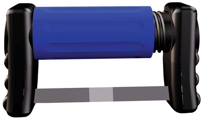 FitStrip™ Subgingival Nachfüllpack mit blauem Griff und beschichtetem Streifen.