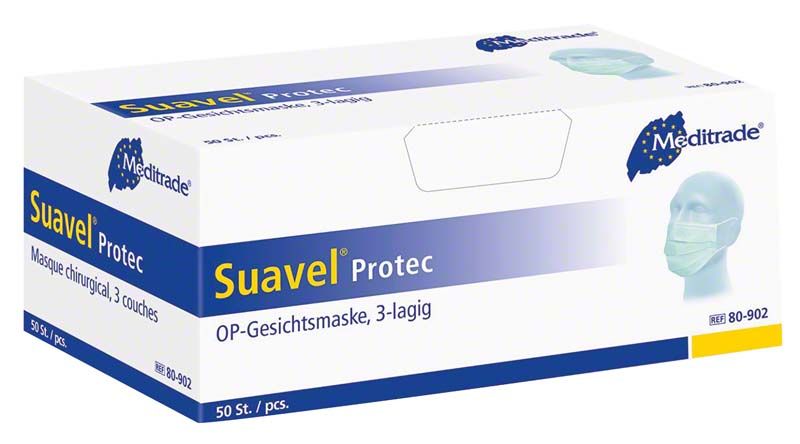 OP-Gesichtsmaske Suavel® Protec Typ II R in blauer Verpackung