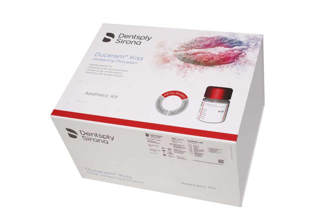Duceram Kiss Aesthetic Set Verpackung mit Lippenmotiv und Produktabbildung.