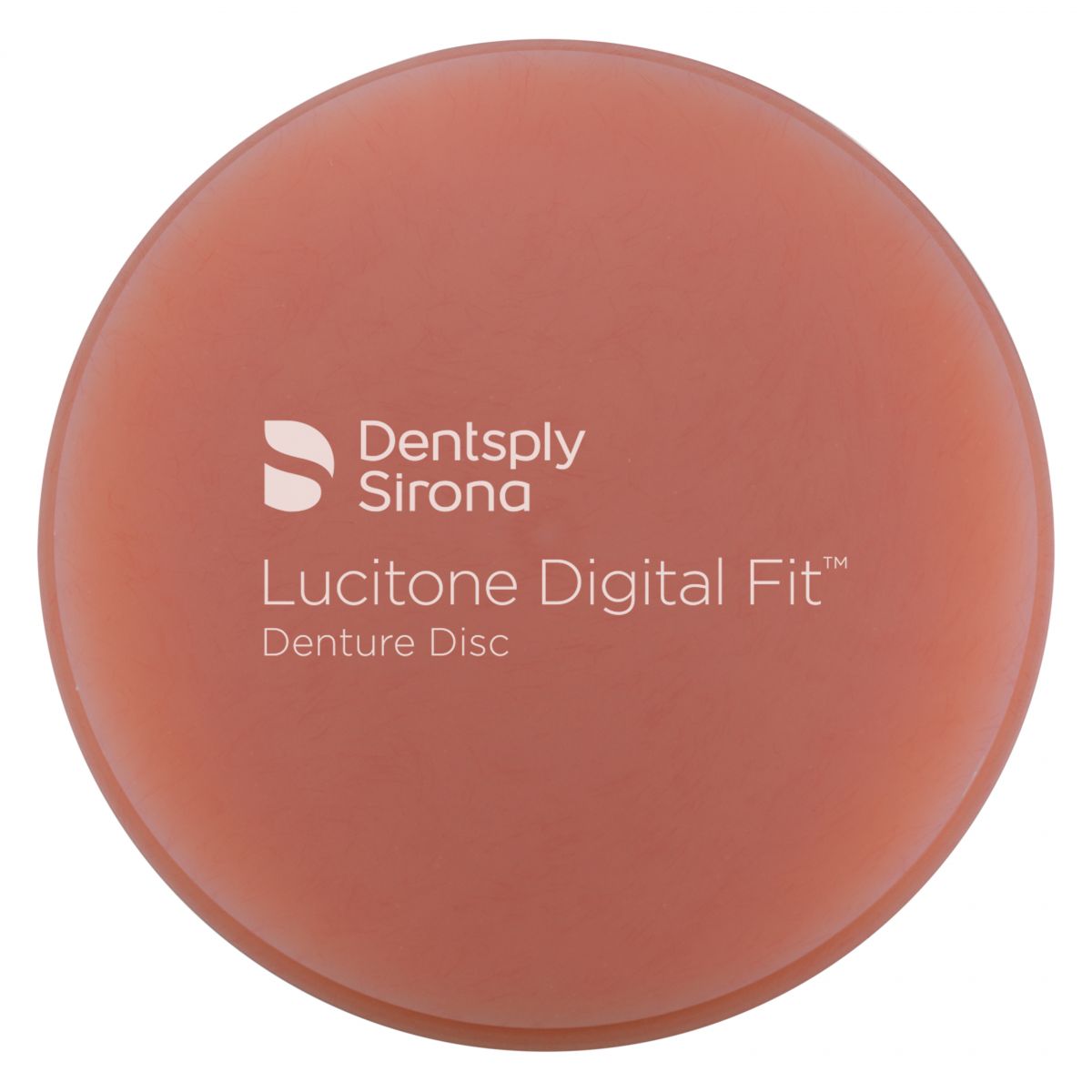Lucitone Digital Fit™ Denture Disc 30mm in Originalfarbe mit Logoaufdruck.