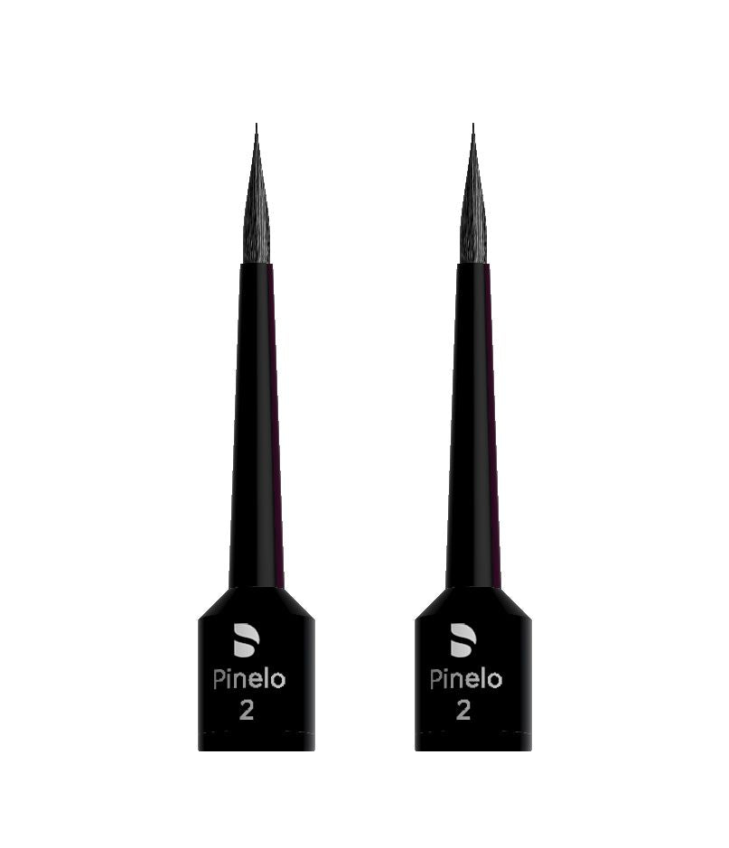 Pinselspitze Pinelo Nr. 2 mit schwarzer, konischer Keramikspitze.