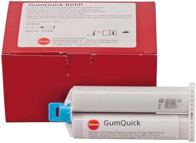 GumQuick Refill Kartusche mit roter Verpackung für Zahnfleischmasken.