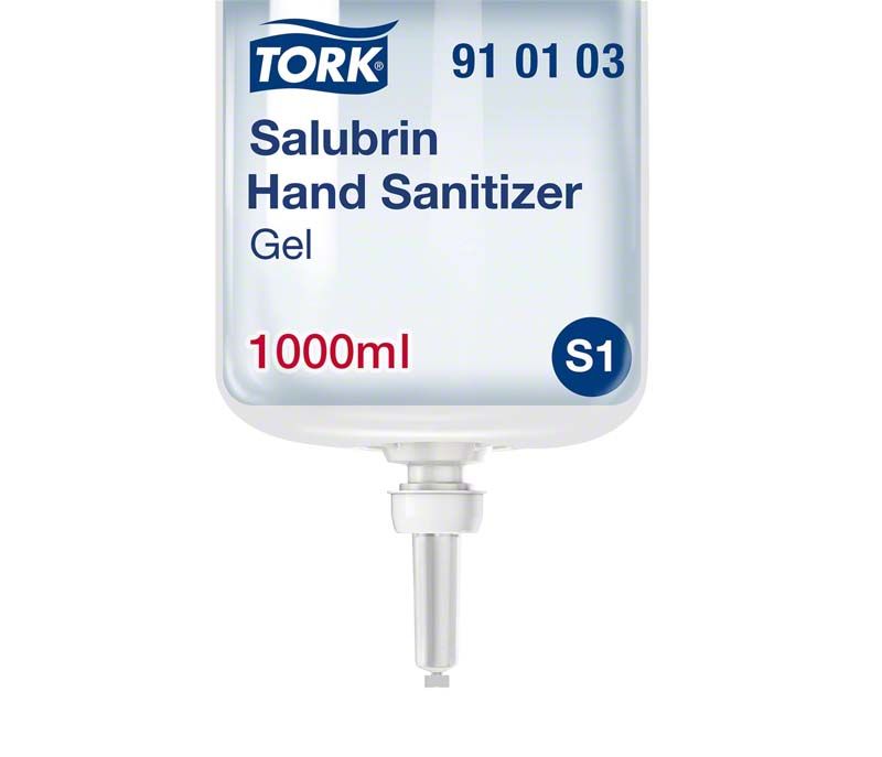 Tork Salubrin Händedesinfektionsgel 1000ml Flasche mit Spenderaufsatz