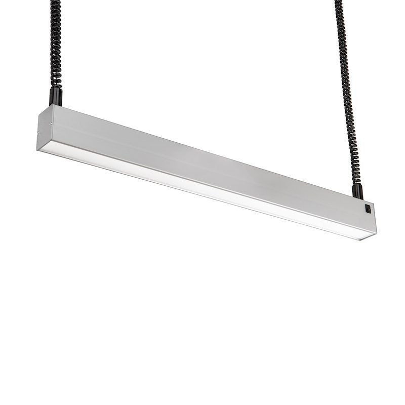 LED Zugpendelleuchte Basic Eco P36 in rechteckiger Form.