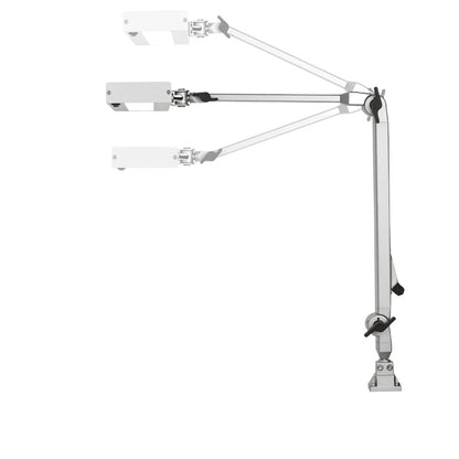 Verstellbarer Arm der LED Gelenkleuchte Standard Line 24W in verschiedenen Positionen.
