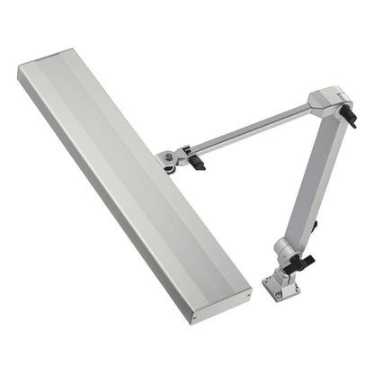 LED Gelenkleuchte Standard Line 24W mit horizontal ausgestrecktem Arm in Silber.