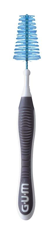 Ergonomische Interdentalbürste mit flexiblem Bürstenkopf und rutschfestem Griff.