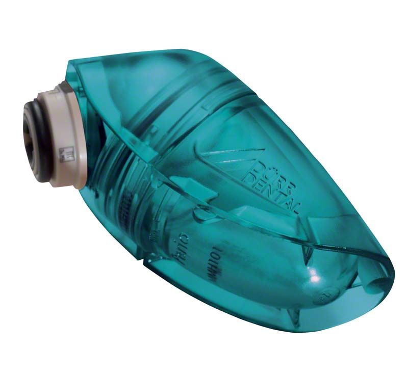 Mintfarbener MyLUNOS® Pulverbehälter, 1 Stück, mit durchsichtigem Gehäuse.